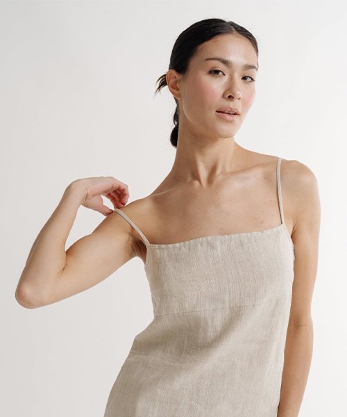 Linen mini dress