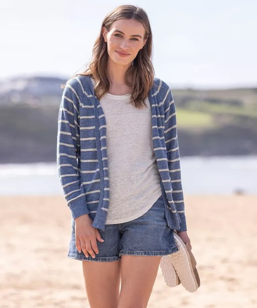 Luxurious striped cardigan